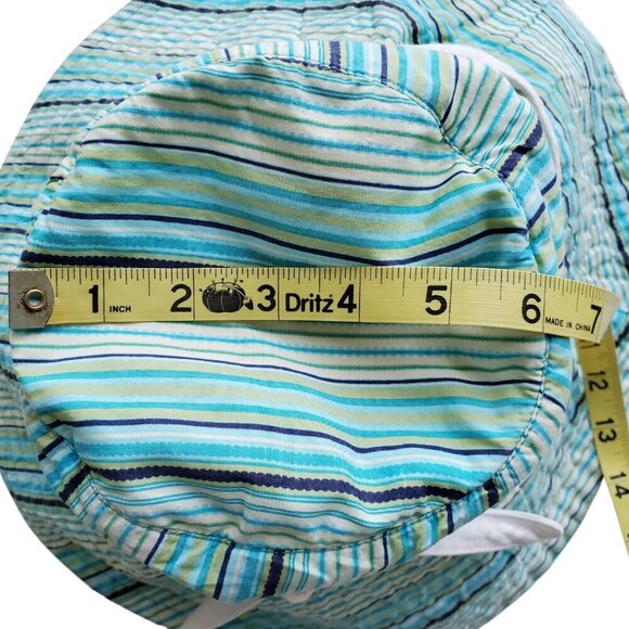 Wooden Ships 100% Cotton Women’s Floppy Beach Hat Striped Brim for Small Head - Picture 7 of 10